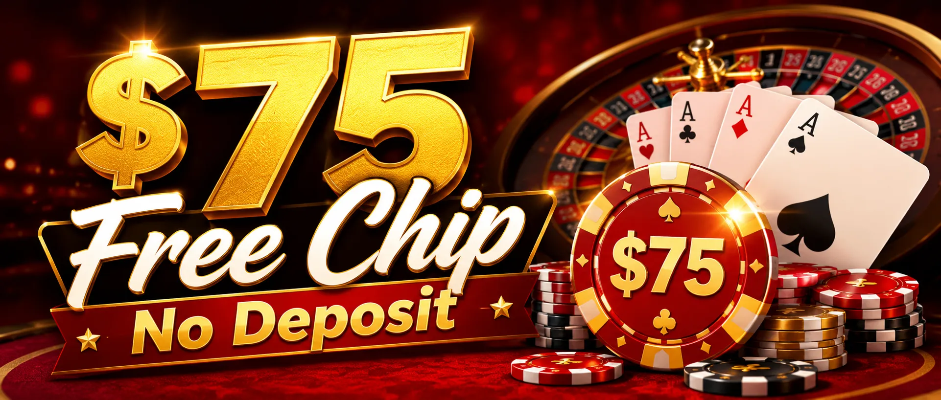 $75 Free Chip No Deposit