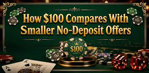How $100 Compares With Smaller No-Deposit Offers