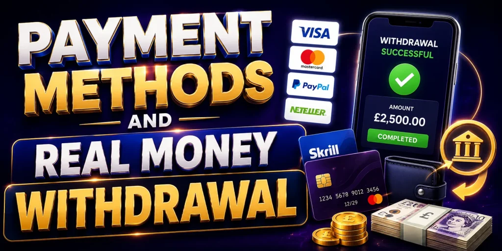 Payment Methods And Real Money Withdrawal