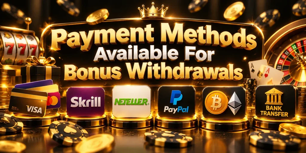 Payment Methods Available For Bonus Withdrawals